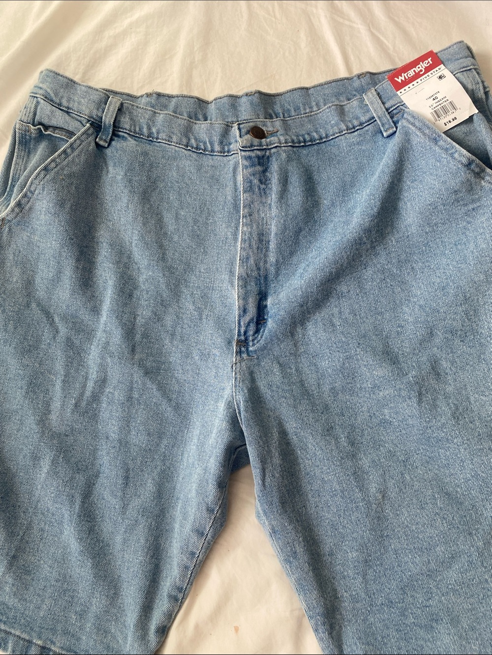Wrangler Light Blue Denim Shorts - Classic Casual